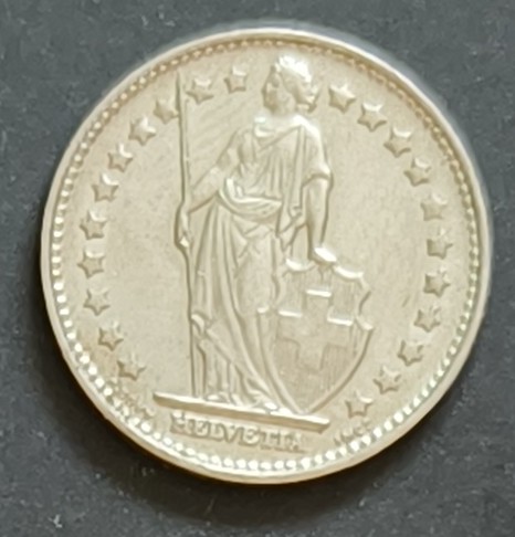 1969 Swiss 1 Franc coin